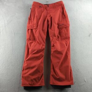Quiksilver Pants Mens Large Orange DryFlight 10K Snowboard Ski Cargo Waterproof
